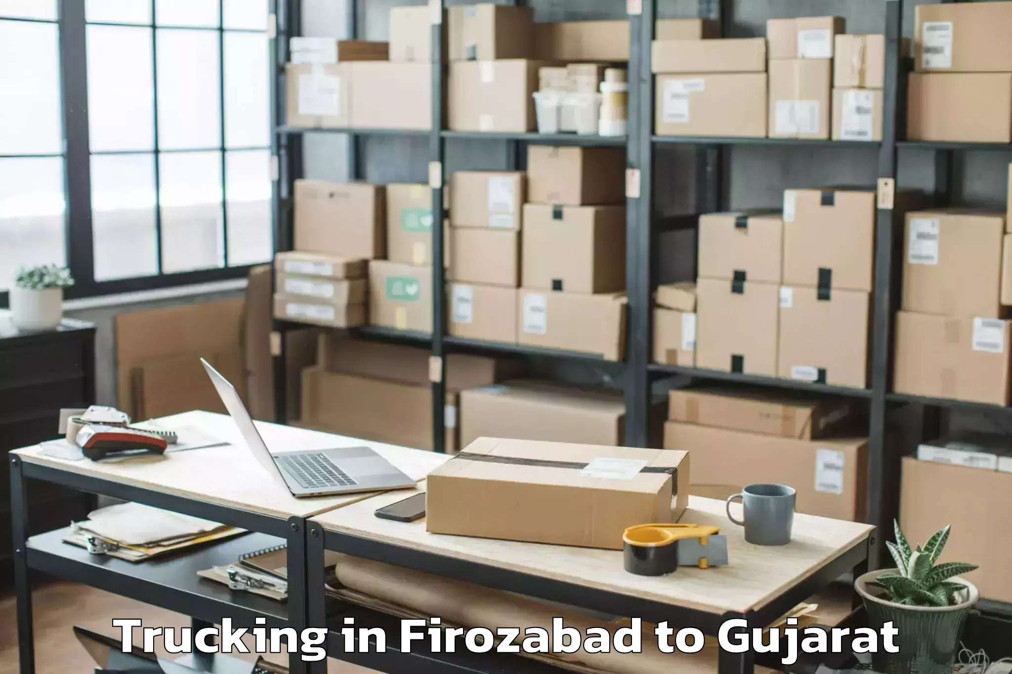 Reliable Firozabad to Waghai Trucking